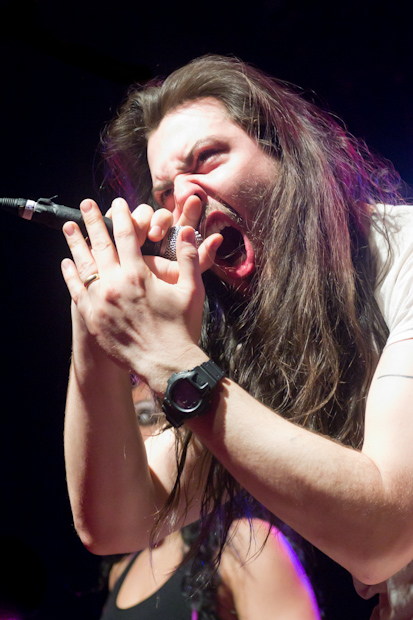 Andrew W.K. singing during an energetic Toronto show.