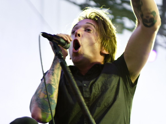 Billy Talent lead singer performing at Edgefest in Toronto.