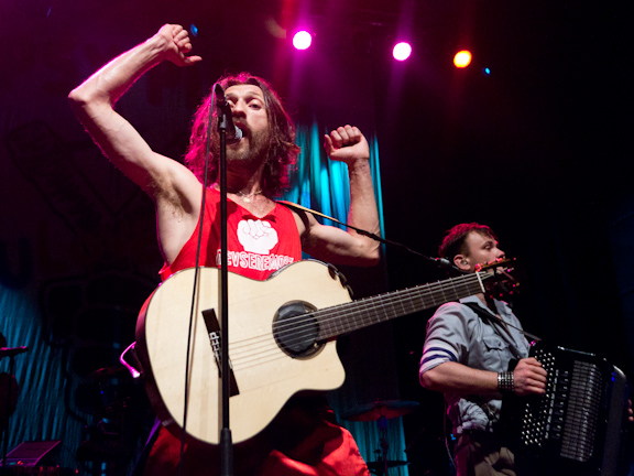 Gogol Bordello delivering an energetic live performance in Toronto.