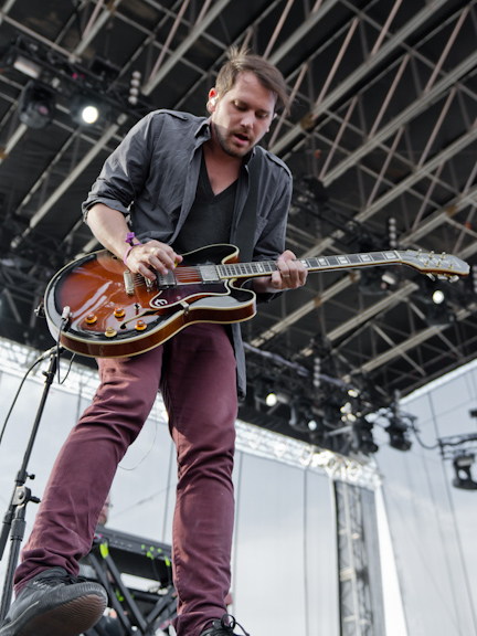 Silversun Pickups guitarist performing at Edgefest in Toronto.