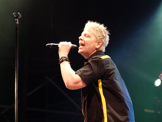 The Offspring lead singer performing at Echo Beach in Toronto.